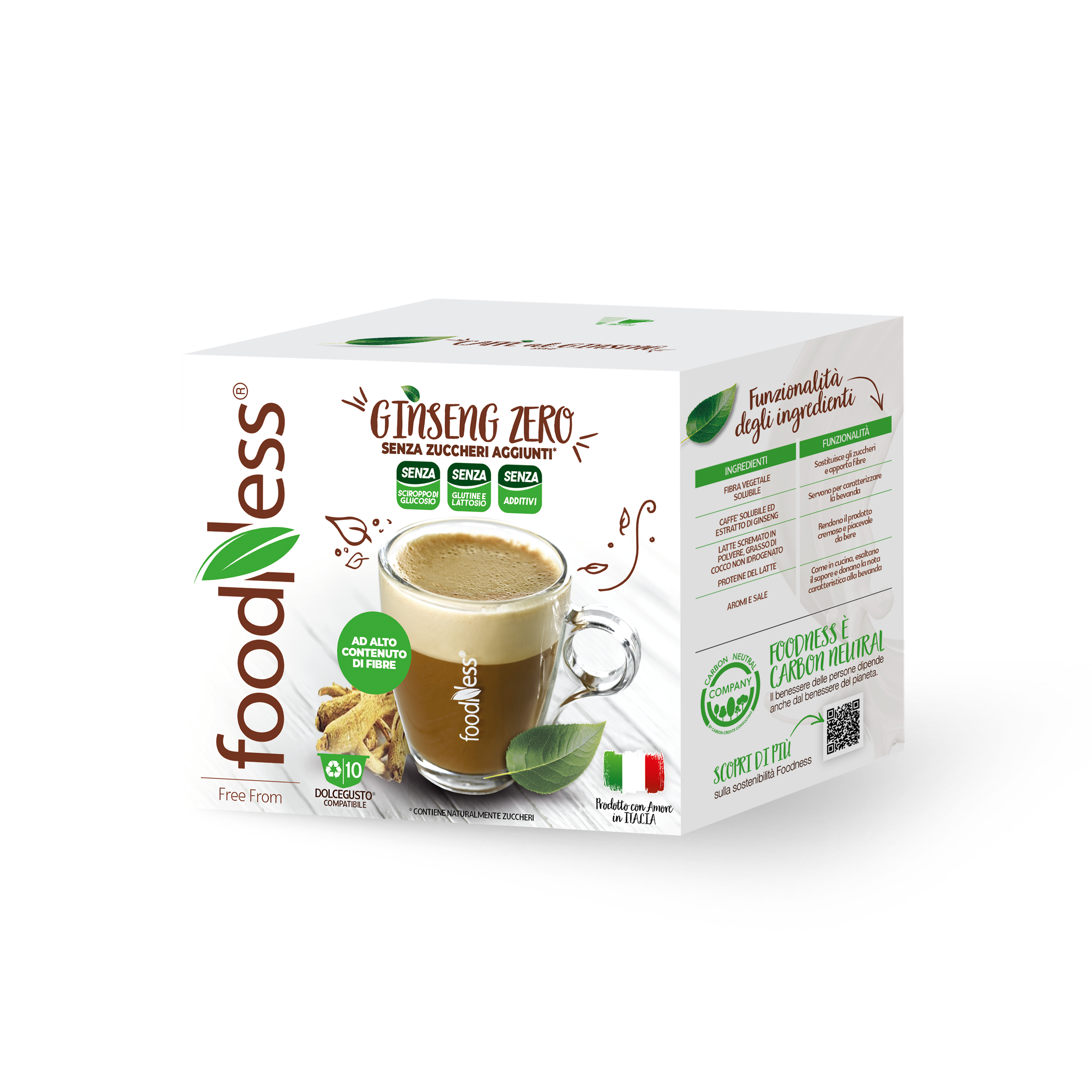 Nespresso Ginseng Scopri 10 Capsule FoodNess Caffè Al Ginseng Con Zenzero Compatibili Dolce Gusto Capsule Caffe Kimbo - Foto 3